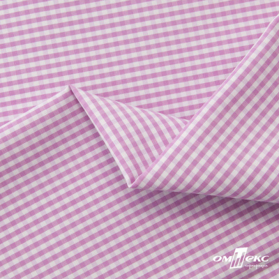 Ткань сорочечная Клетка Виши, 115 г/м2, 58% пэ,42% хл, шир.150 см, цв.1-розовый, (арт.111) - купить в Сызрани. Цена 306.69 руб.
