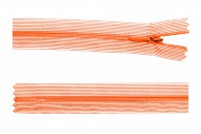 Молния потайная Т3 849, 20 см, капрон, цвет оранжевый - купить в Сызрани. Цена: 5.12 руб.