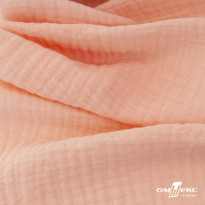 Ткань Муслин, 100% хлопок, 125 гр/м2, шир. 140 см #201 цв.(18)-розовый персик - купить в Сызрани. Цена 464.97 руб.
