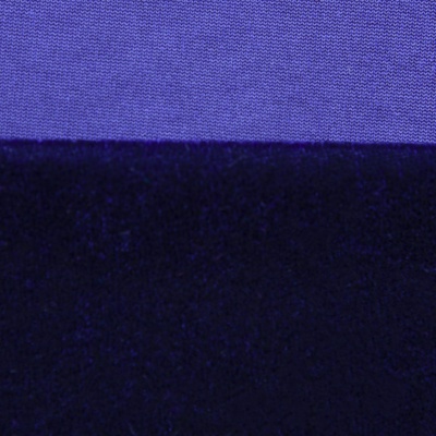 Бархат стрейч №14, 240 гр/м2, шир.160 см, (2,6 м/кг), цвет т.синий - купить в Сызрани. Цена 748.44 руб.